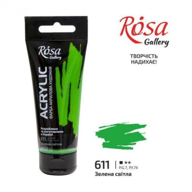 Acrylic Paint, Green Light, 60 Ml, Rosa Gallery