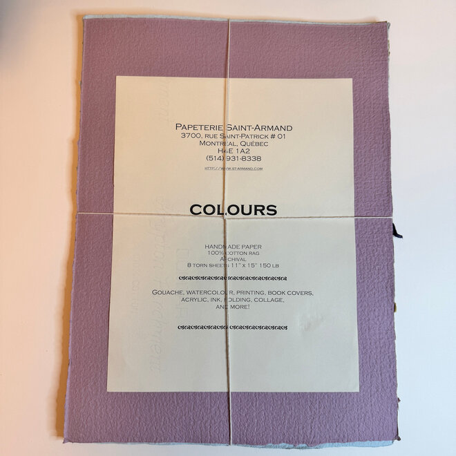 Saint Armand Handmade Multi-Media Paper - 11x15 - Colours (Assortment May Vary) - 8 Sheets