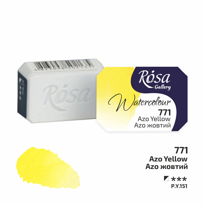 Rosa Gallery Watercolour 2.5ml Full Pan Azo Yellow 771