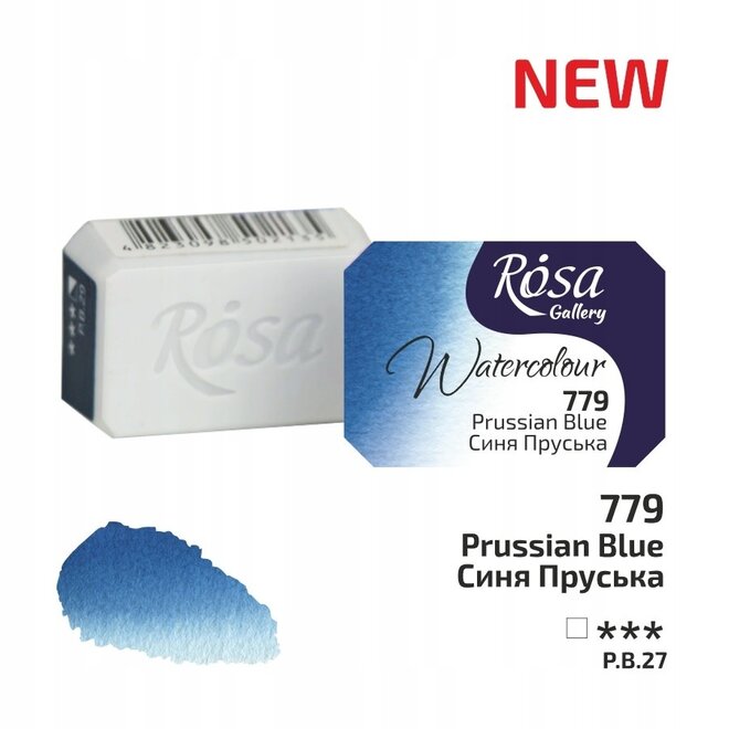 Rosa Gallery Watercolour 2.5ml Full Pan Prussian Blue 779