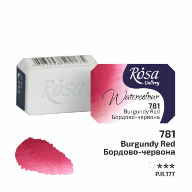 Rosa Gallery Watercolour 2.5ml Full Pan Burgundy Red 781