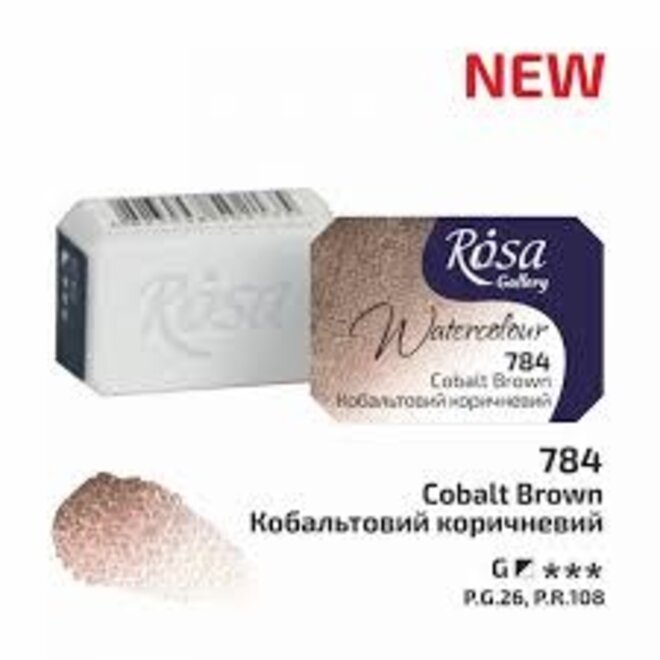 Rosa Gallery Watercolour 2.5ml Full Pan Cobalt Brown 784
