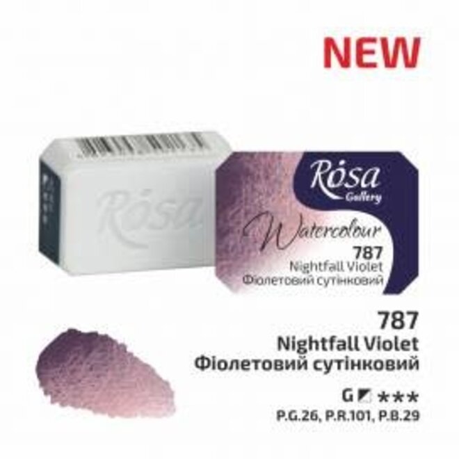 Rosa Gallery Watercolour 2.5ml Full Pan Night Fall Violet 787