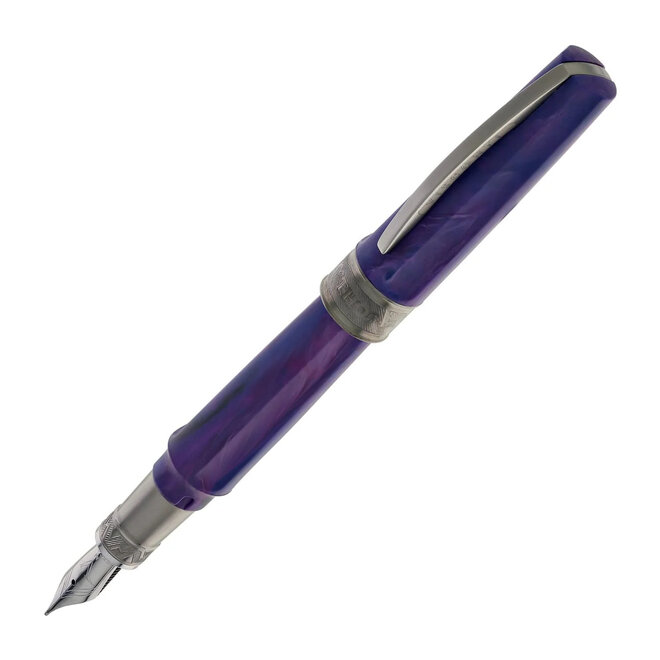 Visconti Fountain Pen Fine Nib - Mirage Mythos Persephone - Purple Steel