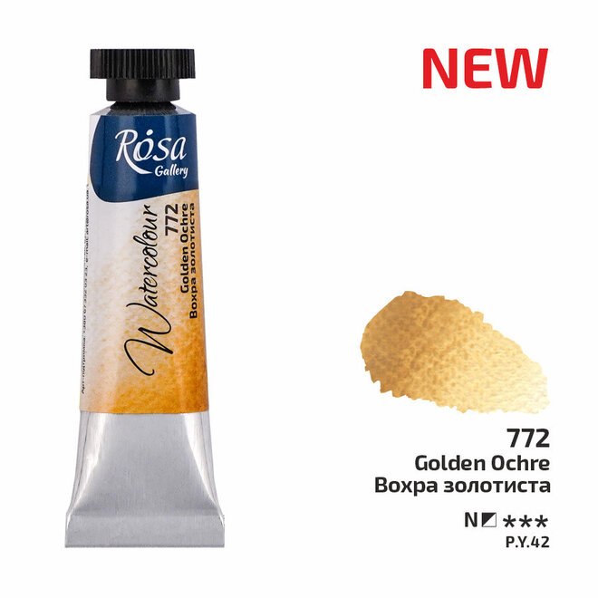 Rosa Watercolour 10ml Tube - 772 Golden Ochre
