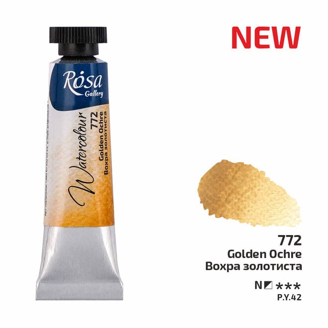 Rosa Watercolour 10ml Tube - 772 Golden Ochre