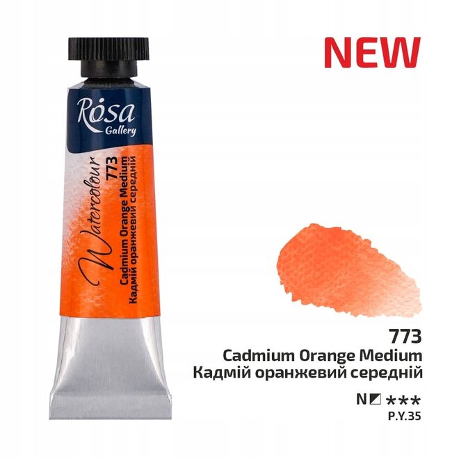 Rosa Watercolour 10ml tube Cadmium Orange Medium 773