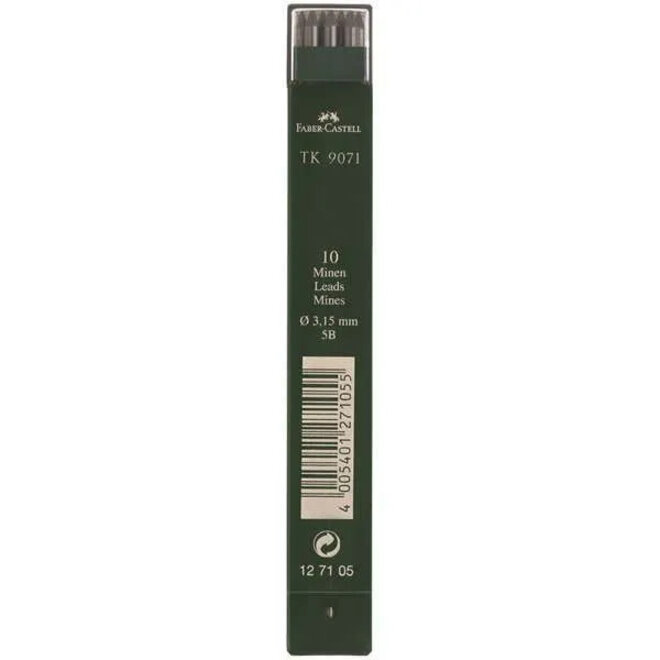 Faber-Castell Leads For Clutch Pencil 9071 3.15mm 5B - 10 Pack