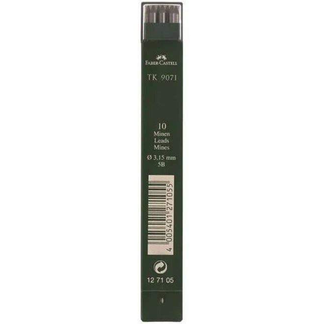 Faber-Castell Leads For Clutch Pencil 9071 3.15mm 5B - 10 Pack