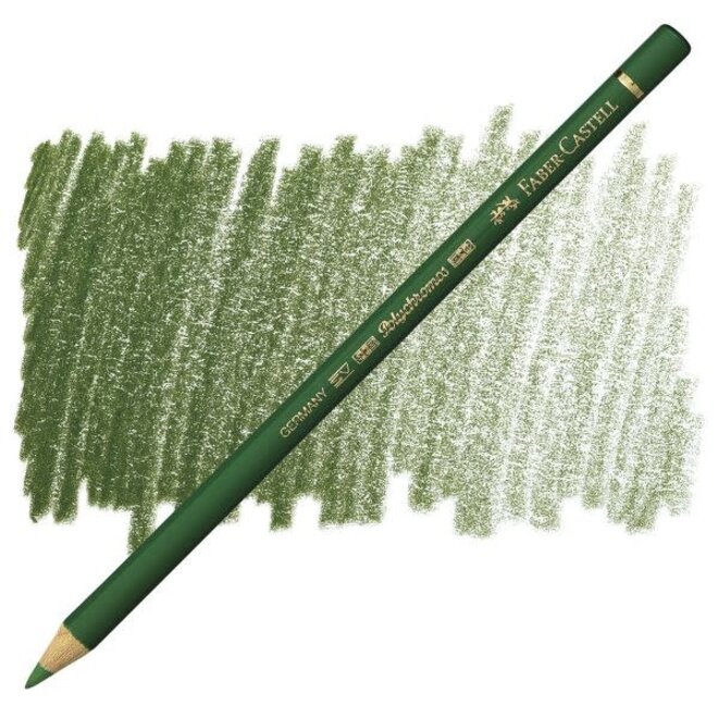 Faber-Castell Polychromos Coloured Pencil - 167 Permanent Green Olive