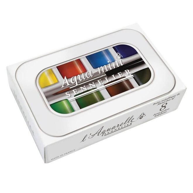 Sennelier L’Aquarelle Watercolour 8 Half Pan Mini Set