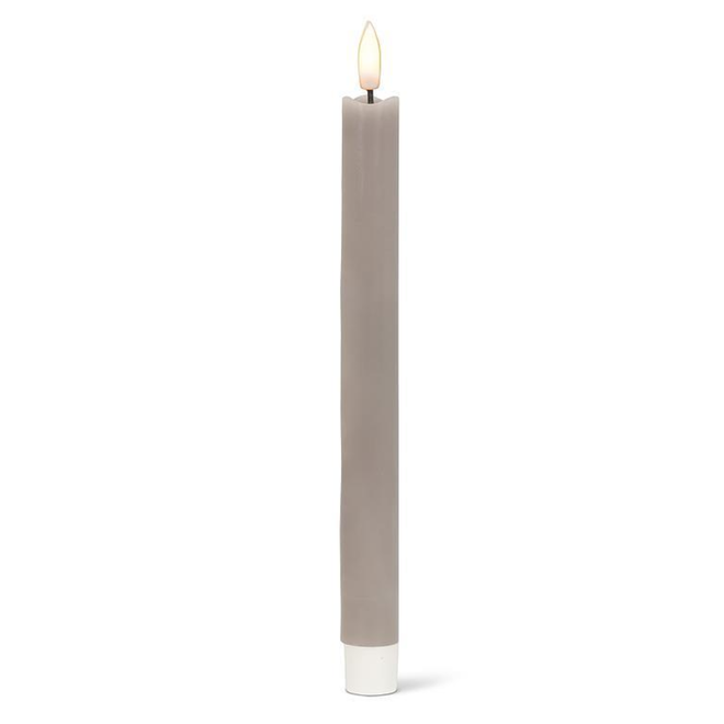 2M2 Nordic Luxury LED Taper Candle - 9.5" Moon Grey - Set of 2