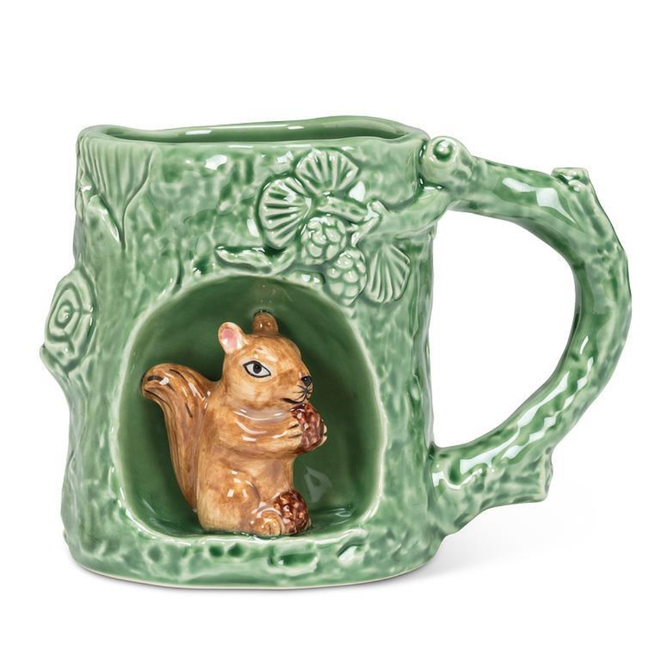 Tree Look Mug w/ Squirrel - 4" / 12oz