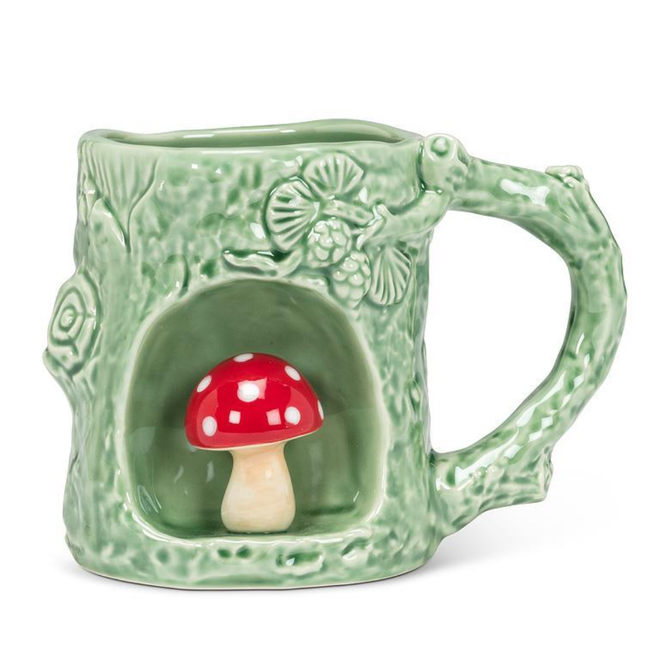 Tree Look Mug w/ Mushroom - 4" / 11oz