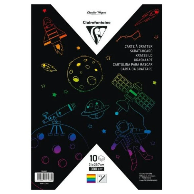 Clairefontaine Creative Paper Scratchcard - 10 Sheets