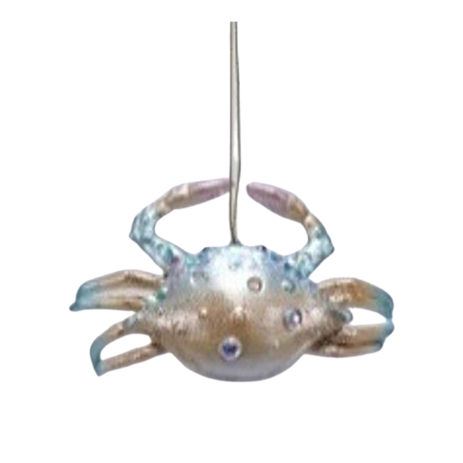 Christmas Ornament - Painted Resin Crab