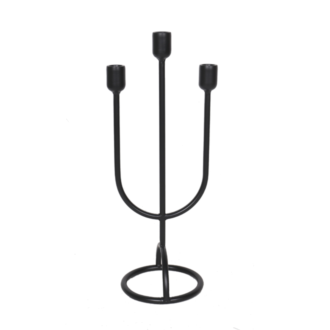 7.5x18" Metal Candle Holder, Triple