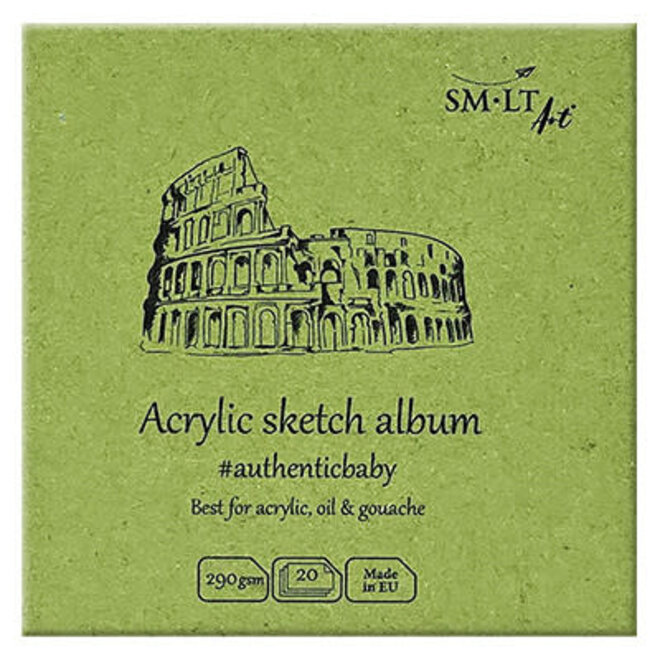 SMLT Art Acrylic Sketch Album - Rough Paper - Mini Block, 20 Sheets