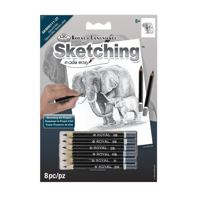 Sketching Made Easy Mini: Elephant & Baby