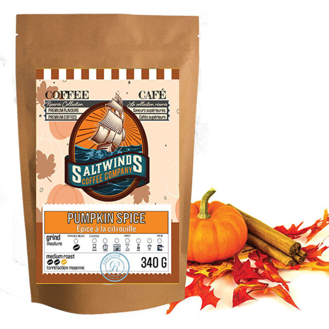 Saltwinds Coffee Company: 340g Sampler Pack - Pumpkin Spice - Med, Ground