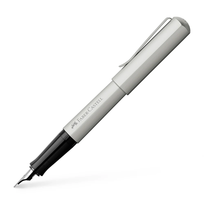 Faber Castell Hexo Fountain Pen - Silver Matt, Medium