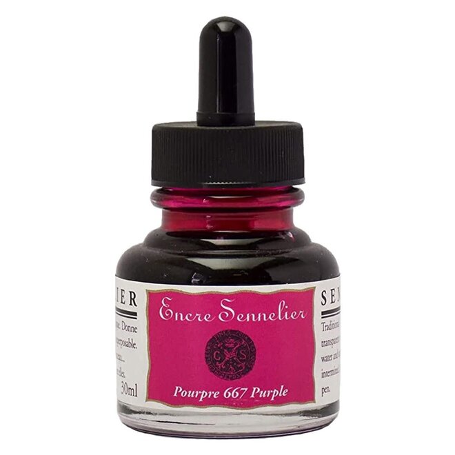 Encre Sennelier Ink  - 1.05 fl. oz, 30ml - 667: Purple