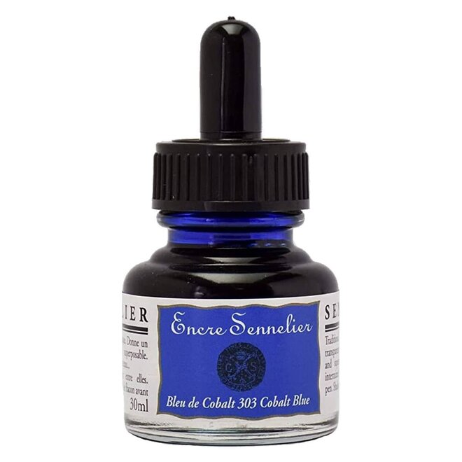 Encre Sennelier Ink  1.05 fl. oz, 30ml - 303 - Cobalt Blue