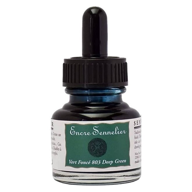 Encre Sennelier Ink  1.05 fl. oz, 30ml - 803 - Deep Green