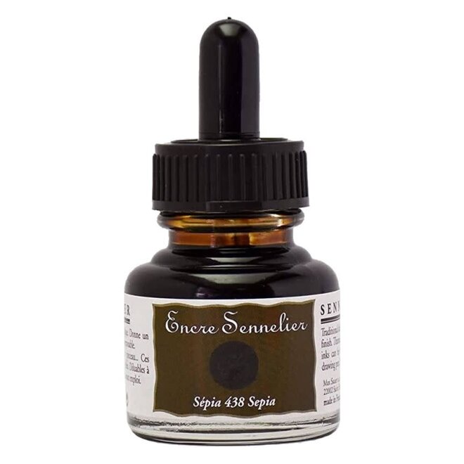Encre Sennelier Ink  1.05 fl. oz, 30ml - 438 - Sepia