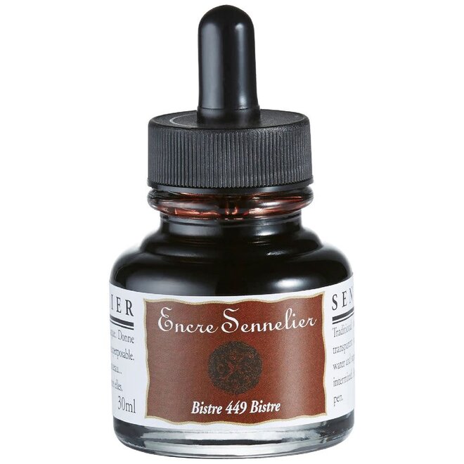 Encre Sennelier Ink  1.05 fl. oz, 30ml - 449 - Bistre