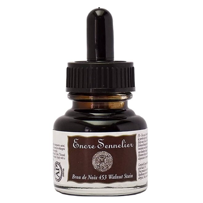 Encre Sennelier Ink  1.05 fl. oz, 30ml - 453 - Walnut Stain