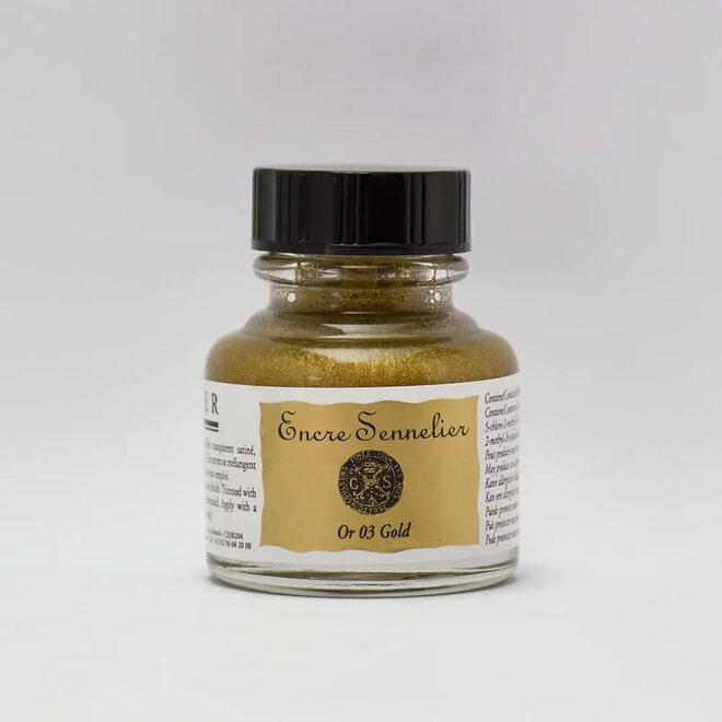 Encre Sennelier Ink  1.05 fl. oz, 30ml - 03 - Gold