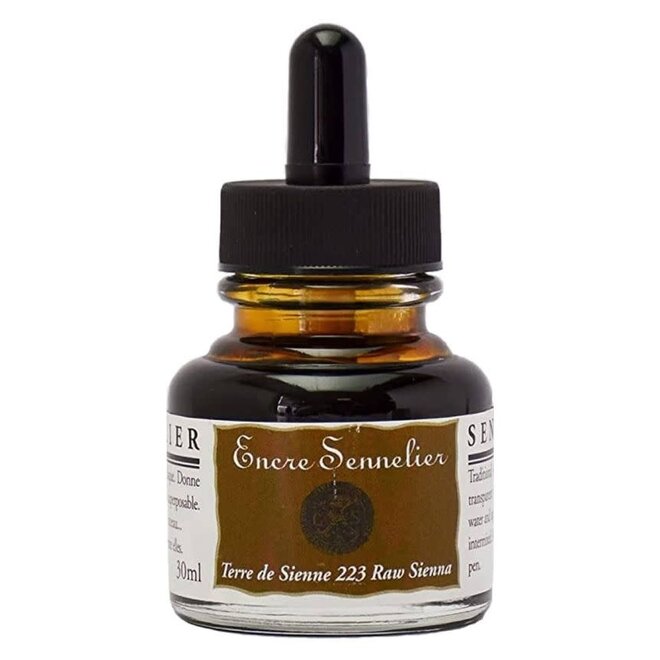 Encre Sennelier Ink  1.05 fl. oz, 30ml - 223 - Raw Sienna