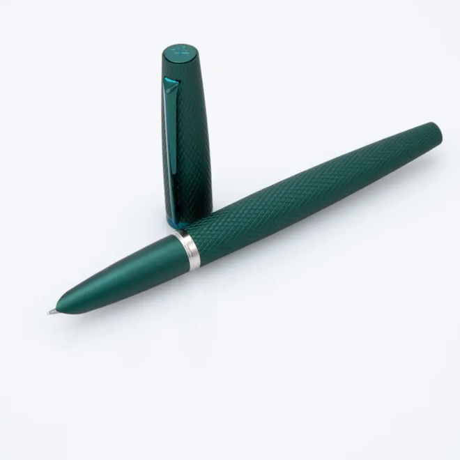Diplomat Viper Guilloche Fountain Pen - Green