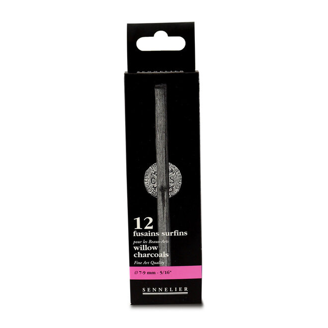 Sennelier Charcoal Sticks - Box of 12 Large Sticks 7mm-9mm