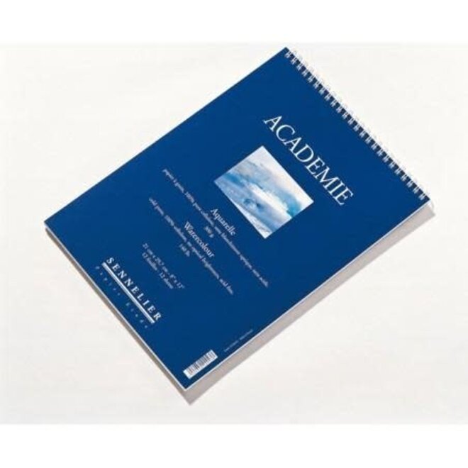 Sennelier - Academic Watercolour Pad 140lbs, 300g - 21cmx29.7cm (A4) (8"x12") - 12 Sheets