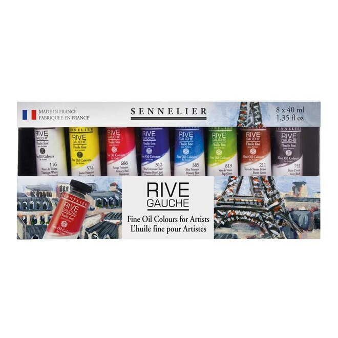 Sennelier Rive Gauche Oil Paint Set 8 Colour Oil Paint Set