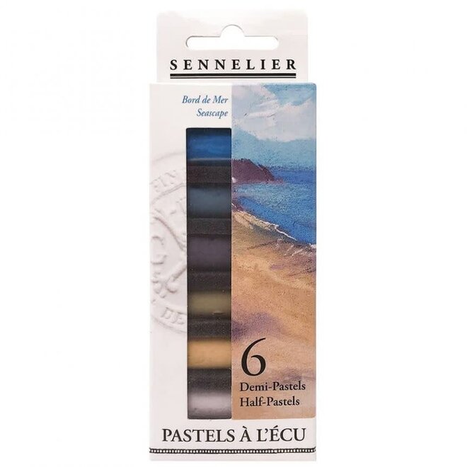 Sennelier Extra-Soft Half Pastels - 6 Colour Set: Seascape