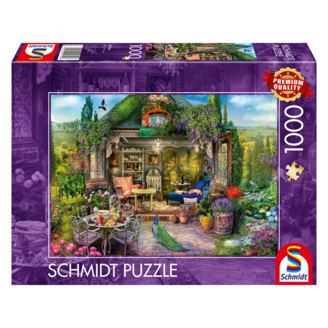 Schmidt Puzzle - 1000 Piece - A Dream Garden Shed Among the Vineyards