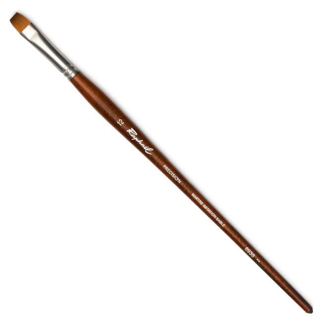 Raphael Precision Synthetic Sable Brush - Long Handle - Bright 12