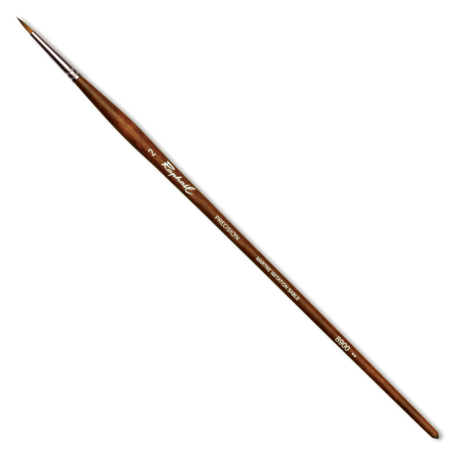 Raphael Precision Synthetic Sable Brush - Long Handle - Round 2