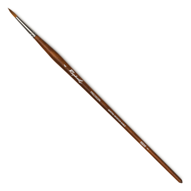 Raphael Precision Synthetic Sable Brush - Long Handle - Round 4