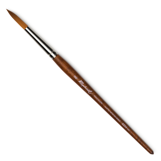 Raphael Precision Synthetic Sable Brush - Short Handle - Round 8