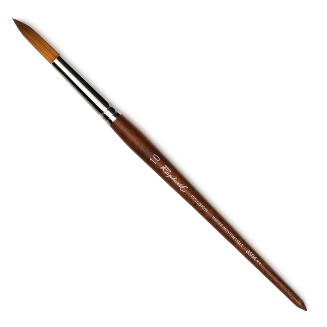 Raphael Precision Synthetic Sable Brush - Short Handle - Round 10