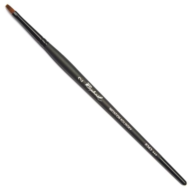 Raphael Stradivarius: Synthetic Kolinsky Watercolour Brush - Flat 2
