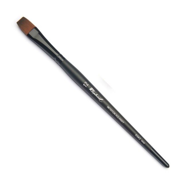 Raphael Stradivarius: Synthetic Kolinsky Watercolour Brush - Flat 12