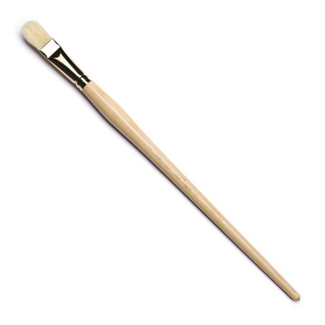 Raphael d’Artigny: Natural Fine White Hog Oil Brush - D-Brush 16