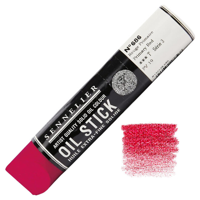 Sennelier Extra-Fine Large Oil Stick 96ml - S1 - 686 - Primary Red