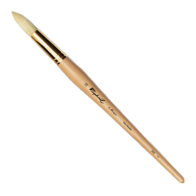 Raphael d’Artigny: Natural Fine White Hog Oil Brush - Round 28