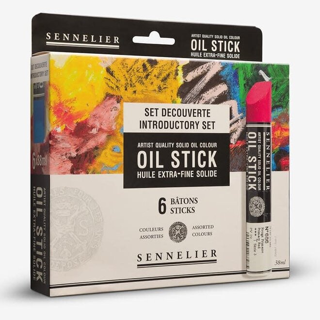 Sennelier Oil Stick Set 6-Color Cardboard Set
